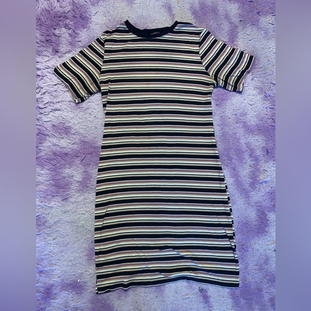 Purple striped dress